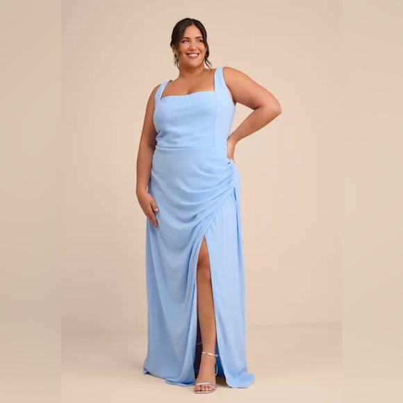 Lulus Glamorous Disposition Ruched Maxi Dress XL NWT - Picture 6 of 7